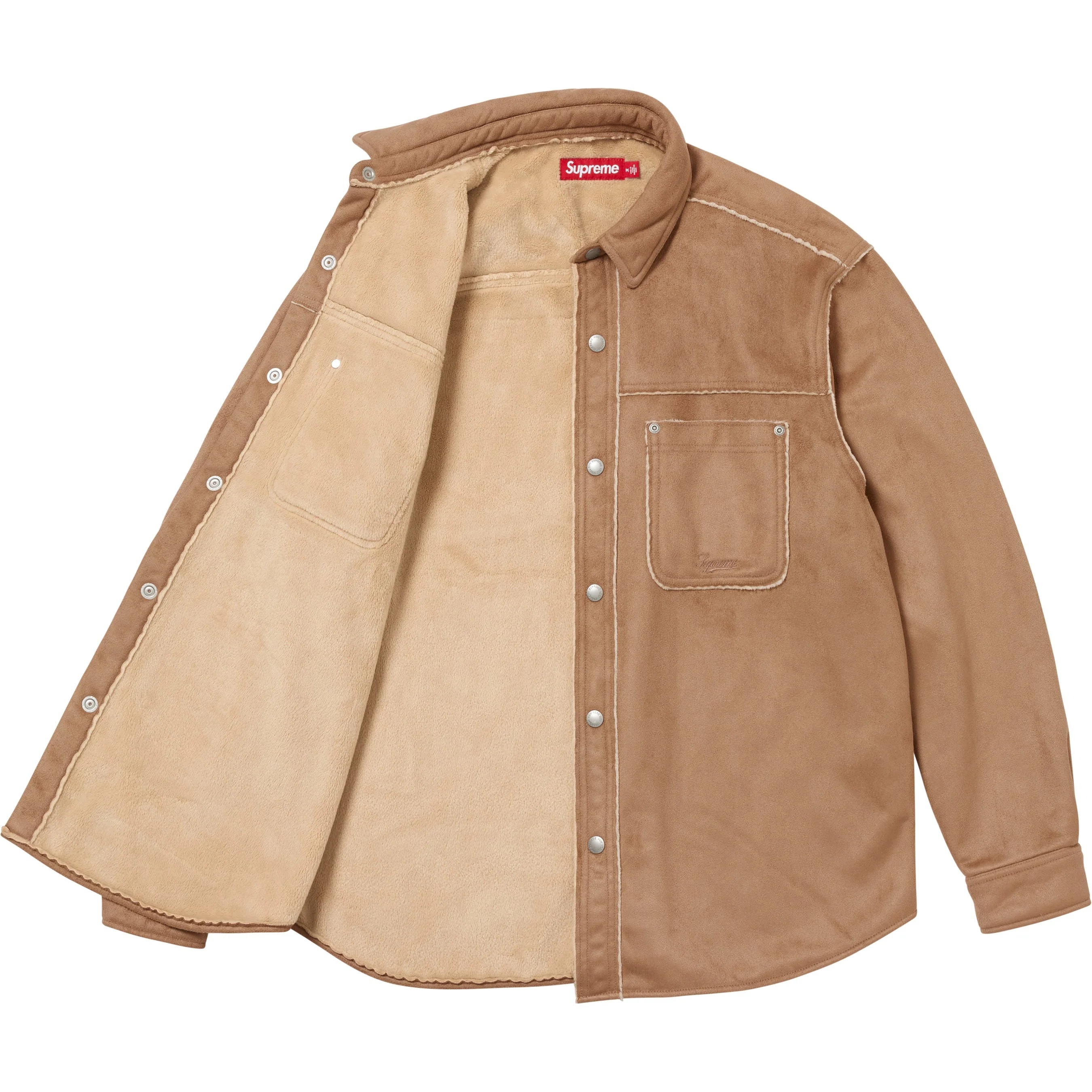 Faux Suede Snap Shirt view 6